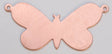 COPPER 24GA butterfly fastener with 2 rings, 1 5/16" x 3/4", copper hardware for crafts and leatherwork, pack of 6