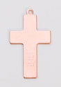 Copper 24GA cross with ring 5/8x1 inch jewelry charm pack of 6