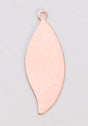 COPPER 24GA leaf-shaped copper fastener with ring, 1 1/8 x 3/8 inches, pack of 6