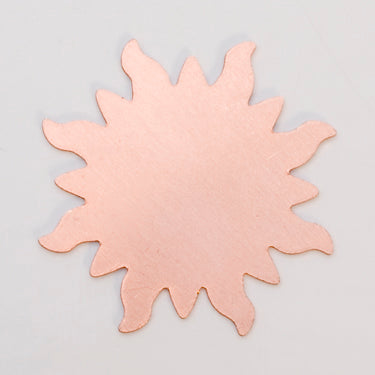24 gauge copper 1 1/4 inch sunburst decorative piece PK/6 pack corrosion-resistant