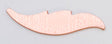Copper 24GA Feather-shaped metal piece for jewelry and crafts pack of 6