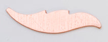 Copper 24GA Feather-shaped metal piece for jewelry and crafts pack of 6