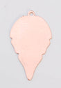 Copper 24GA 27x18mm leaf charm with ring pack of 6 for jewelry making