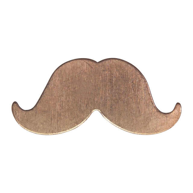 6/Pk of 24 Gauge Copper Large Mustaches - 31 MM x 14 MM Charm Blanks