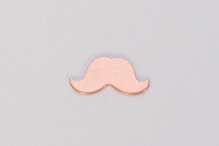 Copper 24ga small mustache charm 12.5mm x 6mm for jewelry making
