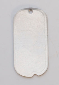 Nickel Silver 24GA dog tag 1 5/8"x1" with hole pack of 6 for engraving and identification