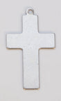 Nickel Silver 24GA 5/8x1 inch cross pendant with ring for jewelry making