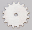 Nickel silver 24ga 3/4 inch solid gear for jewelry making pack of 6