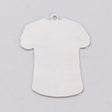 Nickel Silver 24ga large T-shirt shaped jewelry pendant with ring, 32.5mm x 27mm, bright silver finish