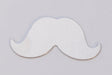 Nickel Silver 24GA large 31mm x 14mm mustache jewelry component with bright finish