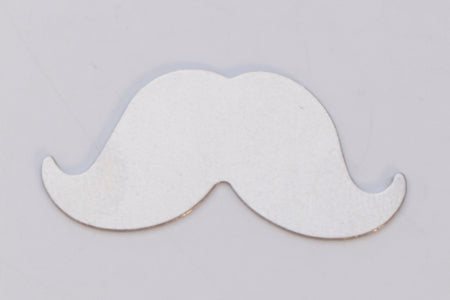 Nickel Silver 24GA large 31mm x 14mm mustache jewelry component with bright finish