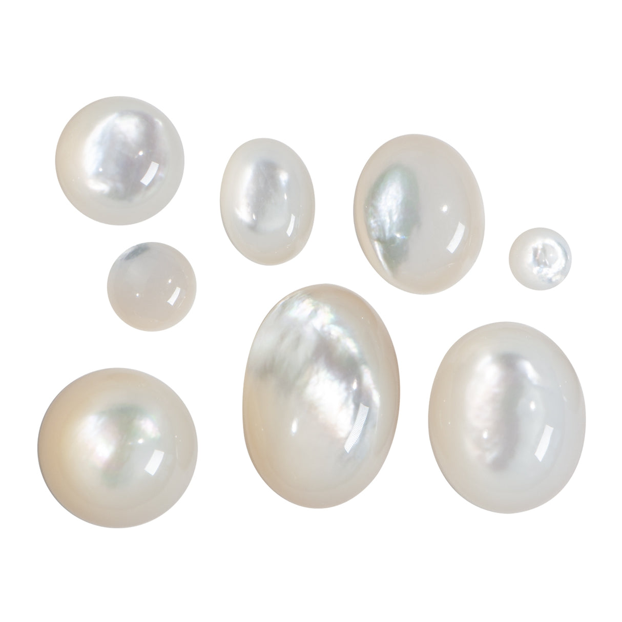 5X6 MM Mother Of Pearl Oval Cabochon - Per Piece