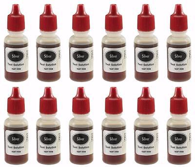 NEW SILVER TESTING ACID 12 BOTTLES FOR JEWELRY SCRAP METAL ACID TEST TESTER