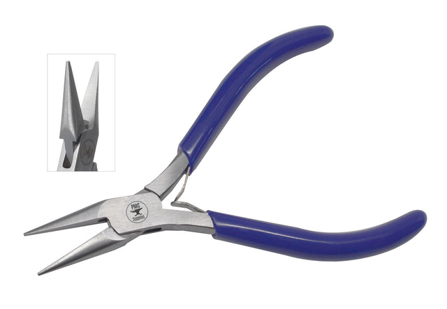 Slim 4-1/2" Chain Nose Pliers - Blue by PMC Supplies