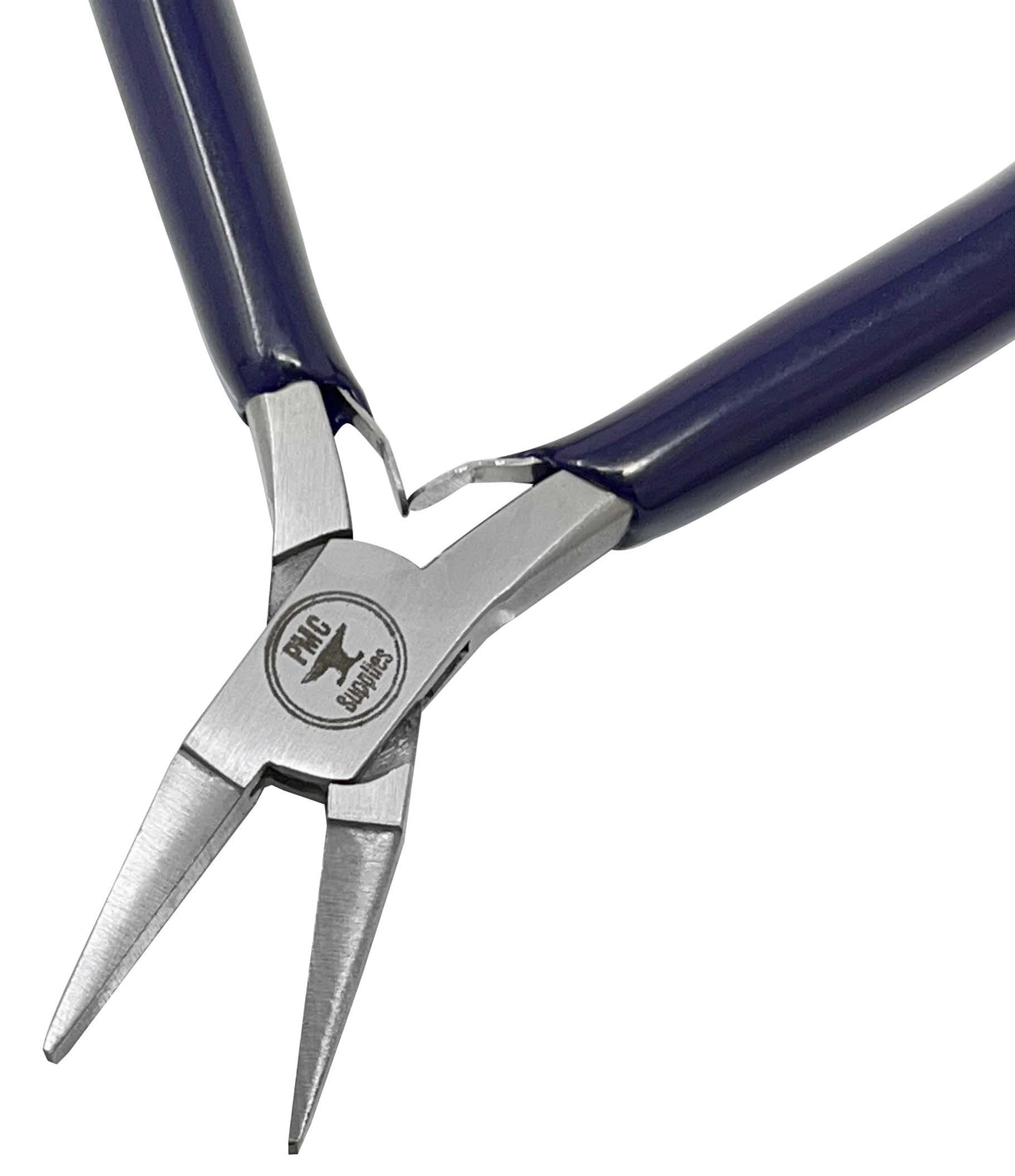 Slim 4-1/2" Flat Nose Pliers - Blue