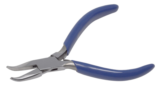 Bent Chain Nose Pliers with V-Spring