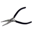 Stepped and flat nose wire wrapping pliers with ergonomic black PVC grips for jewelry making and wire bending tasks