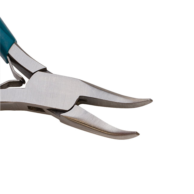 4-1/2" Teal Slimline Bent Nose Pliers