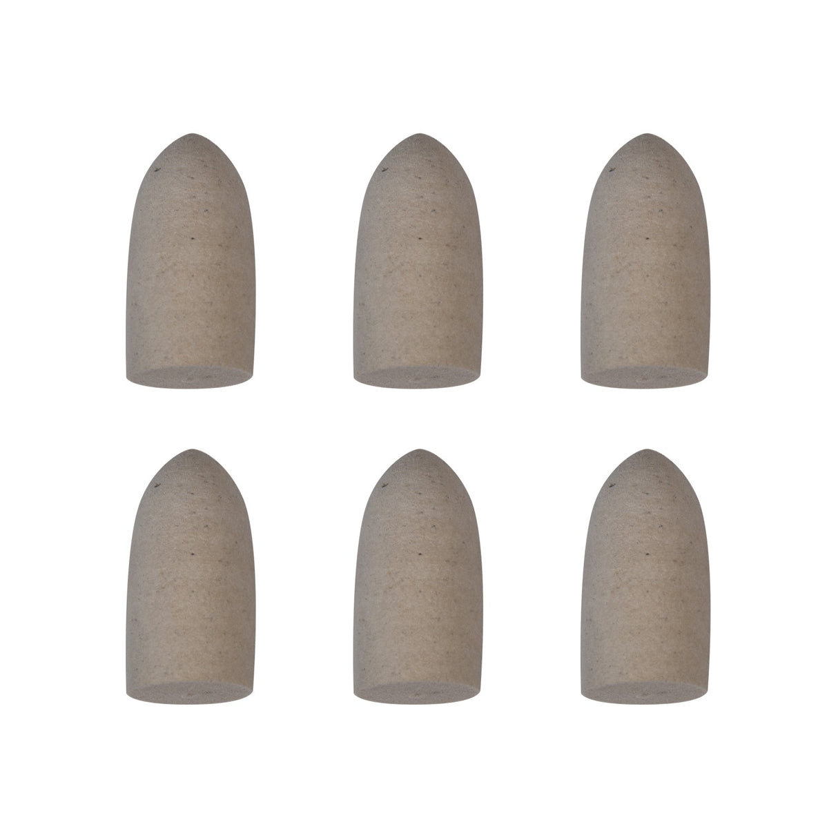 6 pack of pointed felt cones for polishing 1/2 inch by 1 inch, suitable for hard-to-reach surfaces