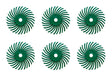 6-Piece Green 3M Micron Radial Discs - 1", 50 Grit