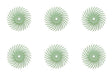 6-Piece Light Green 3M 1 Micron Radial Discs - 9/16"