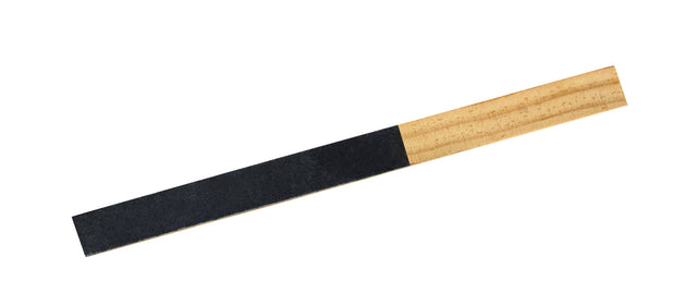 9-1/2" x 3/4" Emery Buff Stick w/ Black Leather