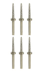 6/Pk Threaded Mini Arbor Mandrels w/ 3/32" Shanks