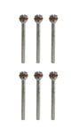 6/Pk of Polishing Mandrels with Reinforced Screws and 3/32" Shanks