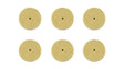 6-pack felt polishing discs 1 inch diameter for rotary tools smooth finish on metal plastic wood