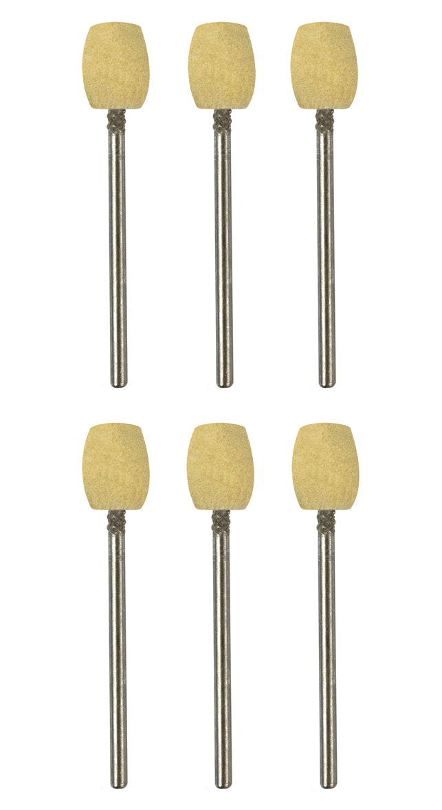 Set of 6 Mounted Felt Buffs on a Mandrel 3/32" Size F 