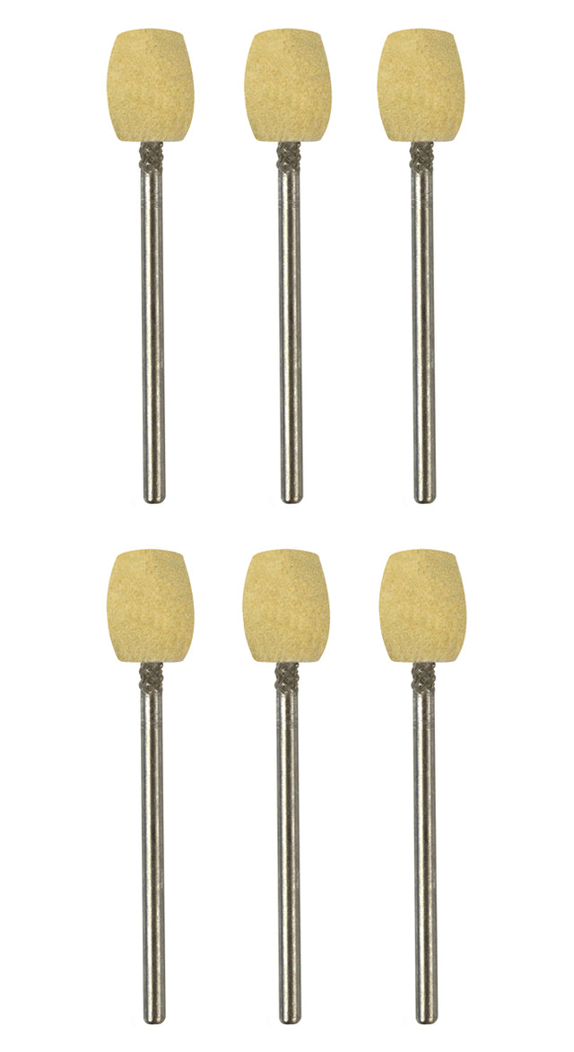 Set of 6 Mounted Felt Buffs on a Mandrel 3/32" Size F 