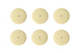 6 pack of 1 inch felt knife-edge rotary polishing wheel buffs for jewelry and metal polishing with pinhole center