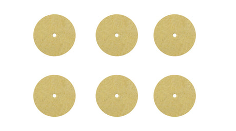 Set of 6 - 1/8" Thickness x 1" Diameter Soft Polishing Discs