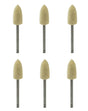 Set of 6 Mounted Felt "C" Buffs with 3/32" Mandrels - Size 6