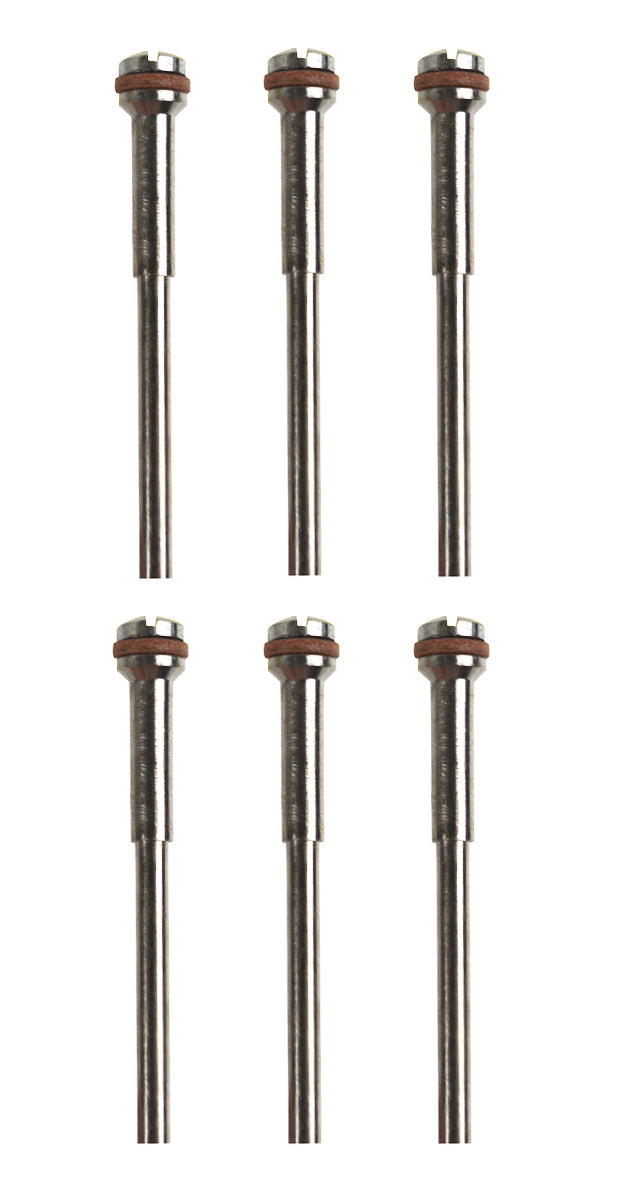 6/Pk Small Wheel Mandrels w/ 3/32" Shank