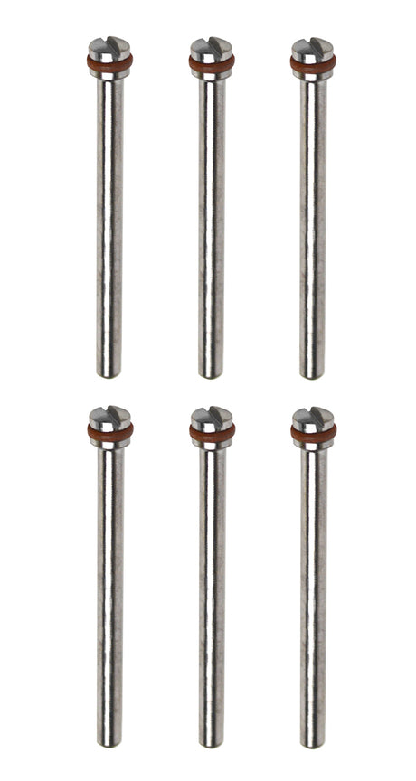 6/Pk Polishing Mandrels w/ Reinforced Screw 5 MM Head & 1/8" Shanks 