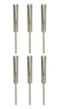 6/Pk Straight Nickel Mandrels with Emery Slot & 3/32" Shank