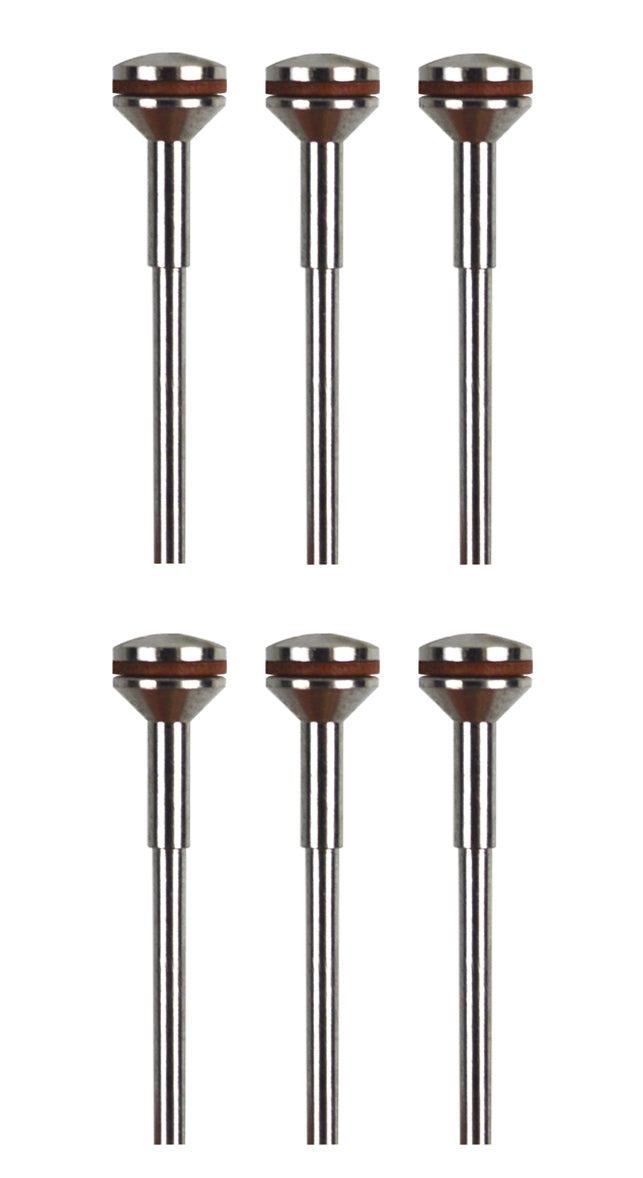 6/Pk of 1/16" Polishing Mandrels with 3/32" Shanks