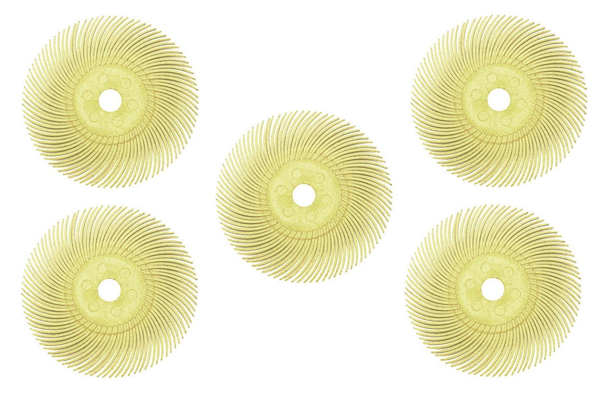 5 Pack of 3" Yellow Radial Discs - 80 Grit