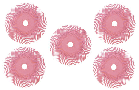 5 Pack of 3" Pink Pumice Radial Discs