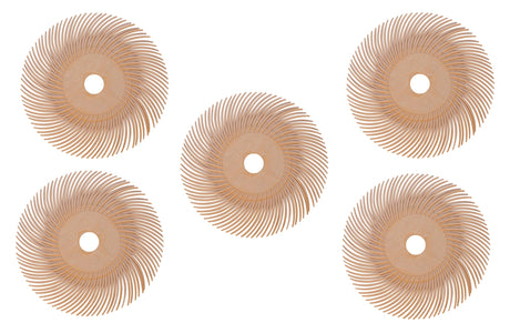 5 Pack of 3" Peach 6 Micron Radial Discs