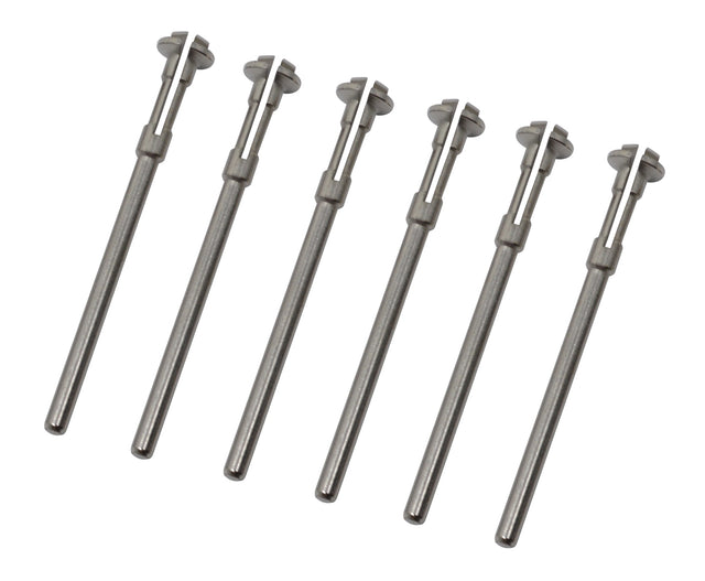 6 Pack of 3/32" Steel Mandrels for Moore Snap-On Discs by PMC Supplies