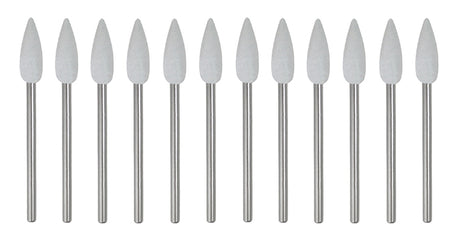 12/Pk Coarse Grit White Cone Silicon Carbide Polishers