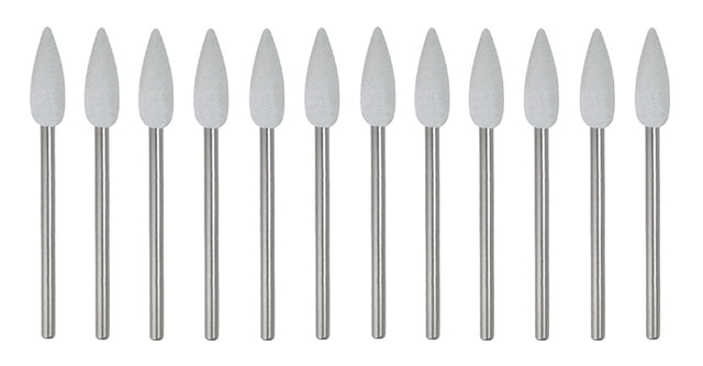 12/Pk Coarse Grit White Cone Silicon Carbide Polishers