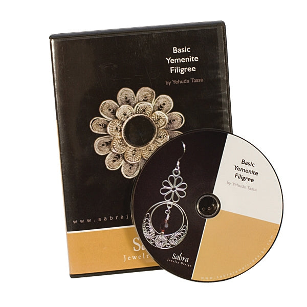 Basic Yeminite Filigree DVD by Yehuda Tassa with intricate filigree jewelry design on cover and disc