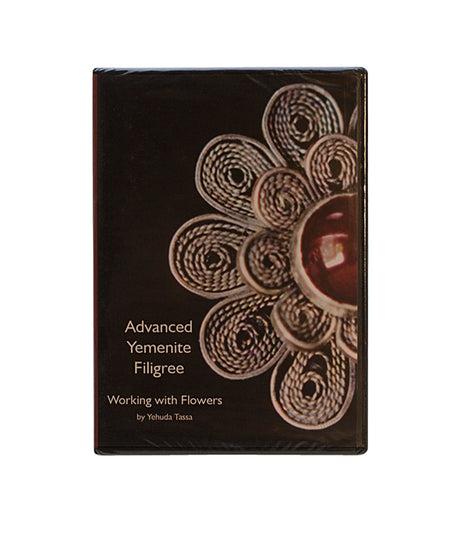 Advanced Yemenite Filigree DVD cover featuring detailed filigree flower design by Yehuda Tassa