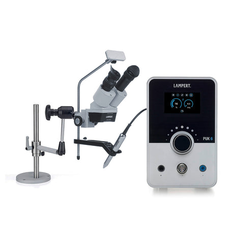 PUK 6 Welder with SMG5 Microscope Articulating Arm and Flow Regulator