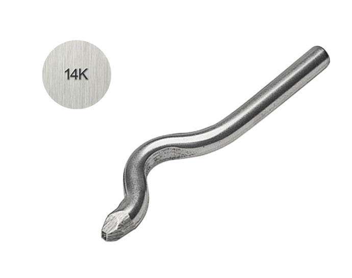 14K 3/4 MM Bent Stamp