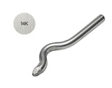 14K 3/4 MM Bent Stamp