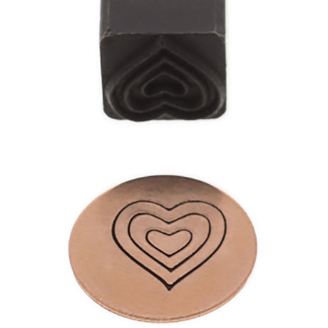 10 MM Triple Heart Elite Jumbo Design Stamp